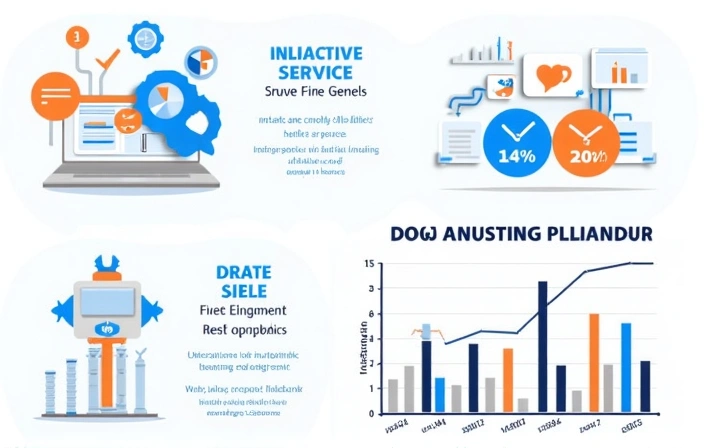 Grafici e infografiche che mostrano l'analisi dei dati per il miglioramento del servizio
