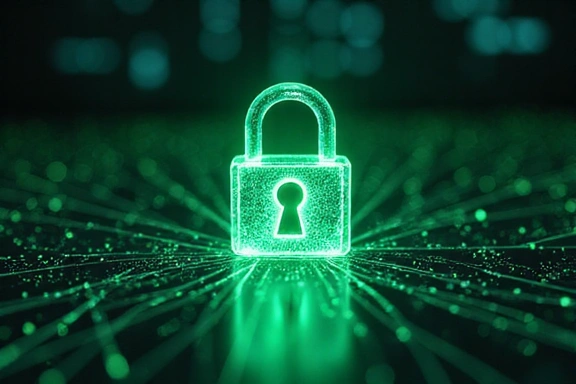Luchetto digitale che indica la sicurezza dei dati